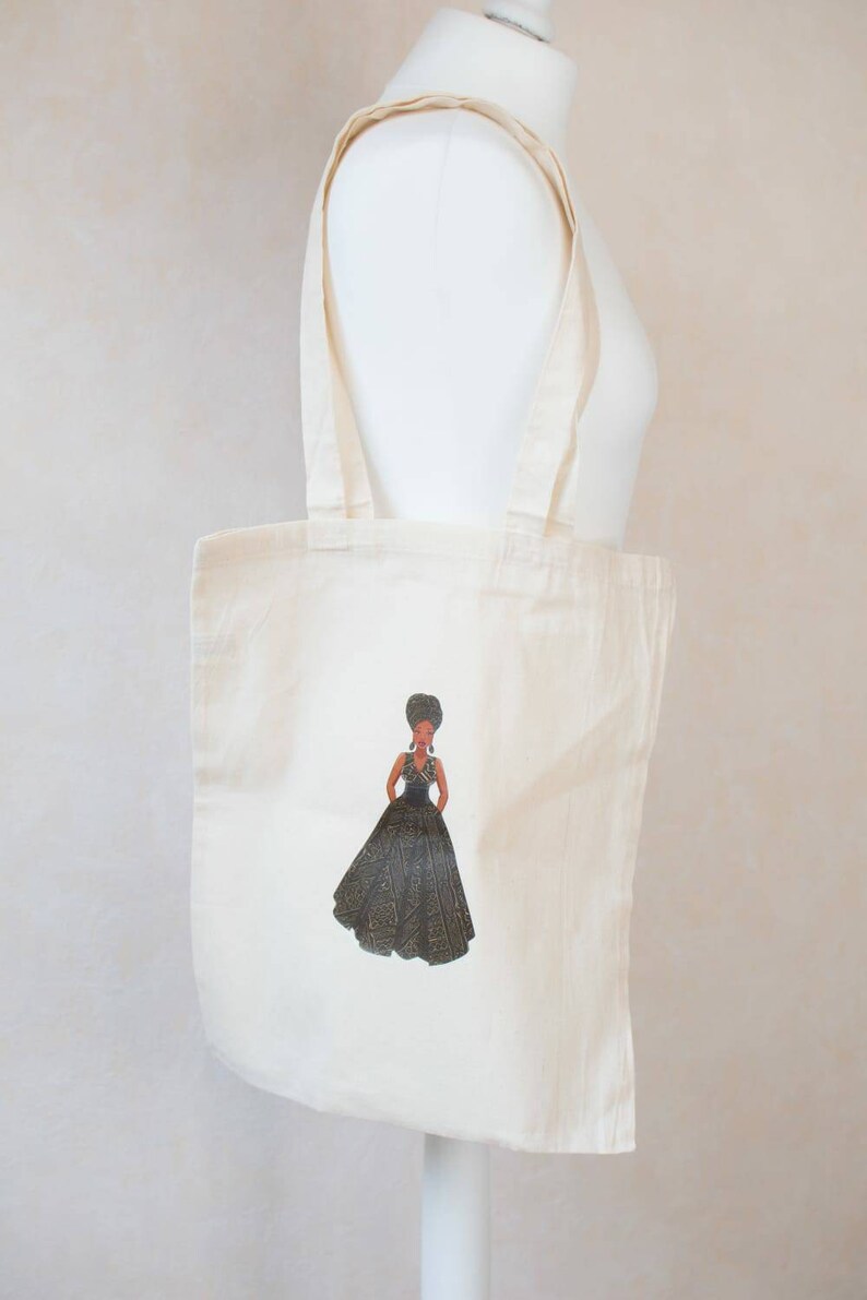 motif afro Tote bag femme africaine cabas courses z\u00e9ro d\u00e9chet