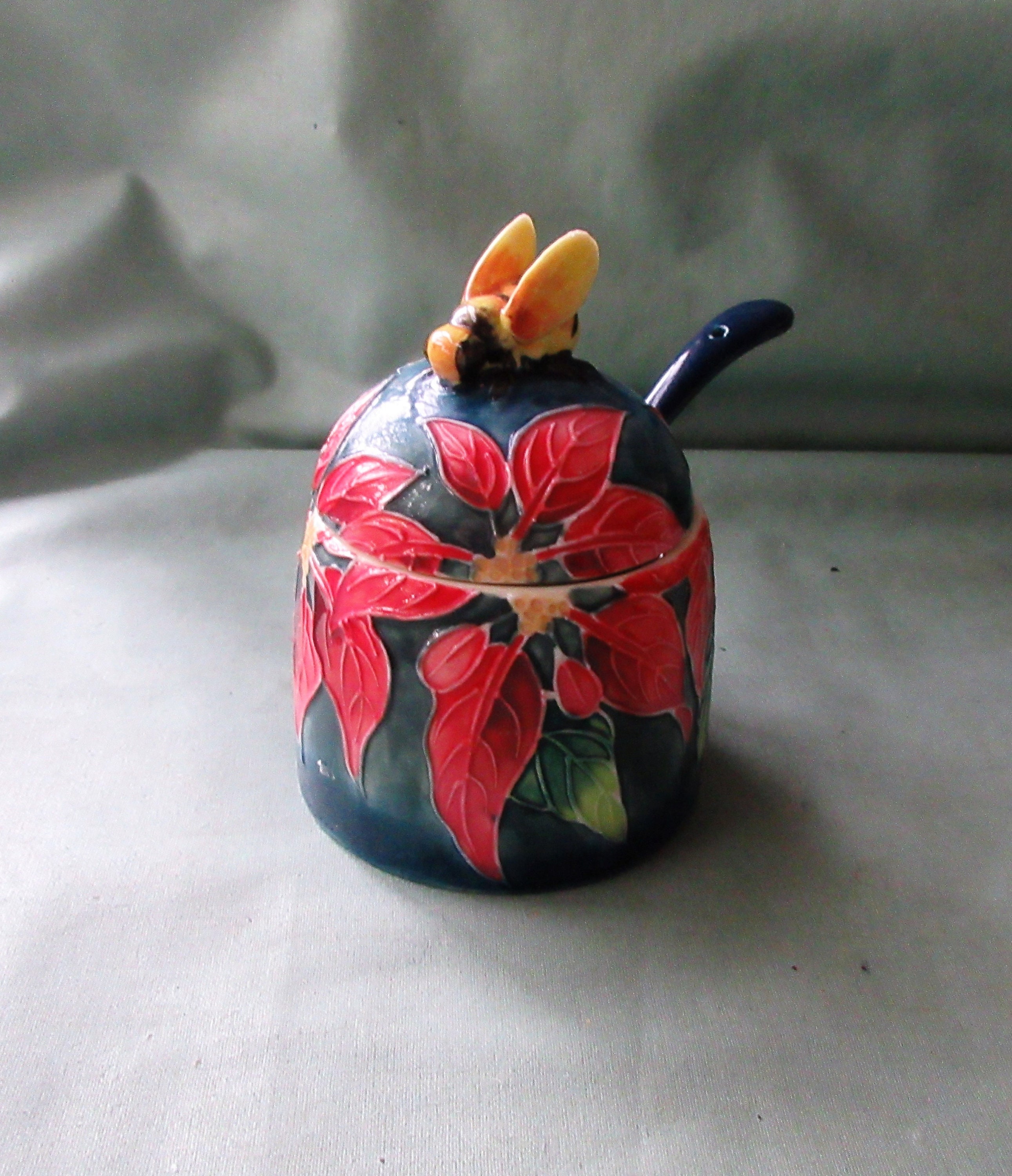 Old Tupton Ware Honey Pot With Spoon Etsy