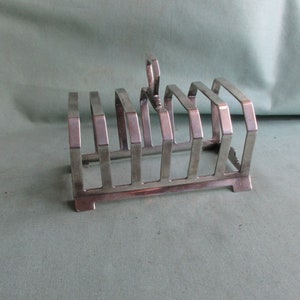 Vintage Silver Plated Toast Rack - Art Deco - Mappin & Webb