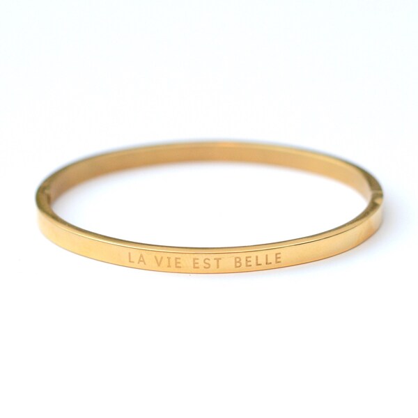 LA VIE EST belle bangle gold