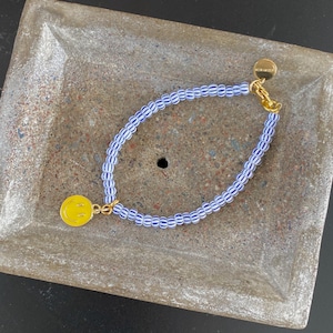STRIPED BLUE ROCAILLES bracelet