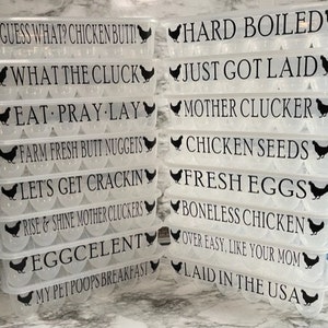 Personalized plastic egg carton