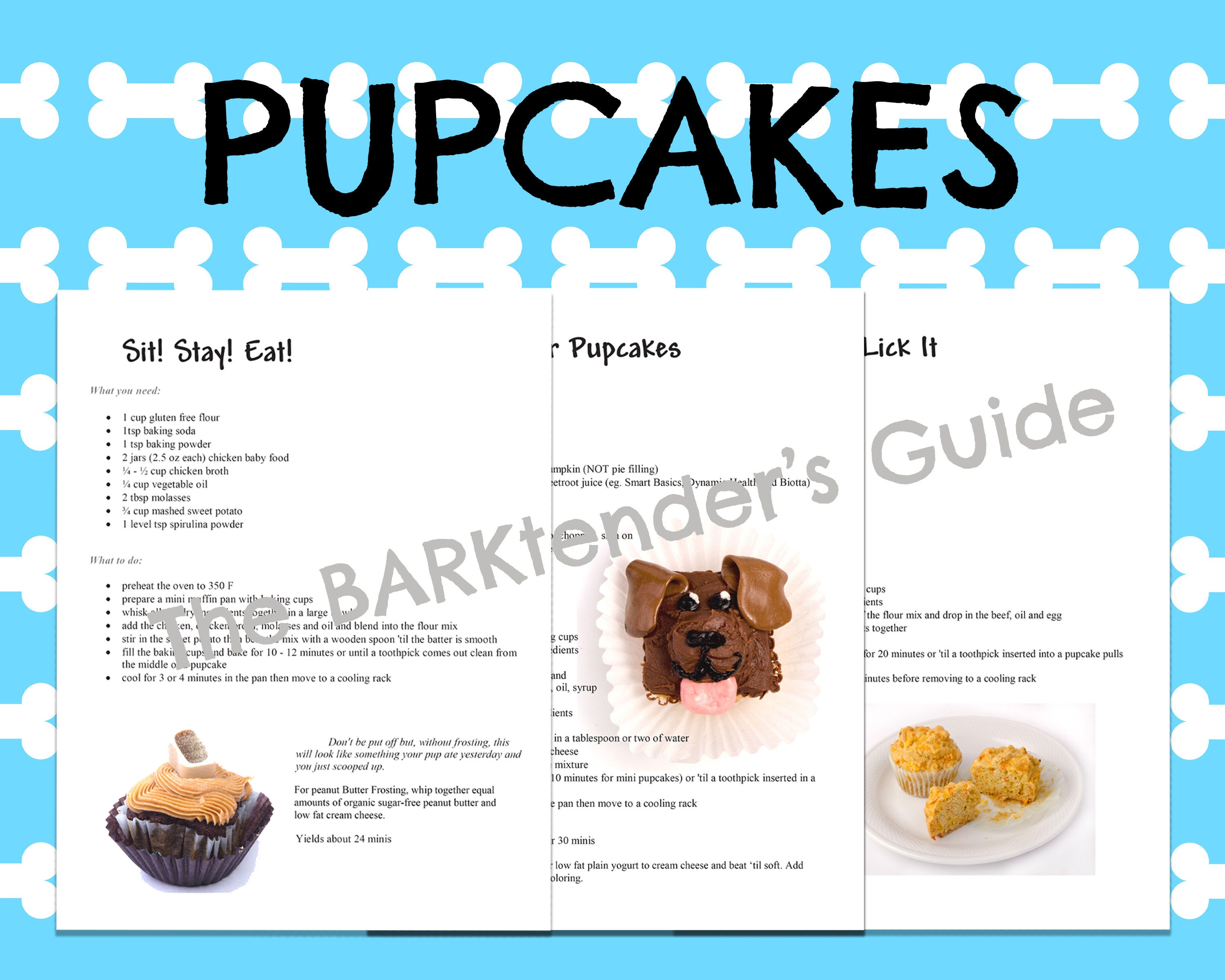 Printable Dog Treat Recipes Fun Dogtails and Pupcakes for Dog Moms and ...