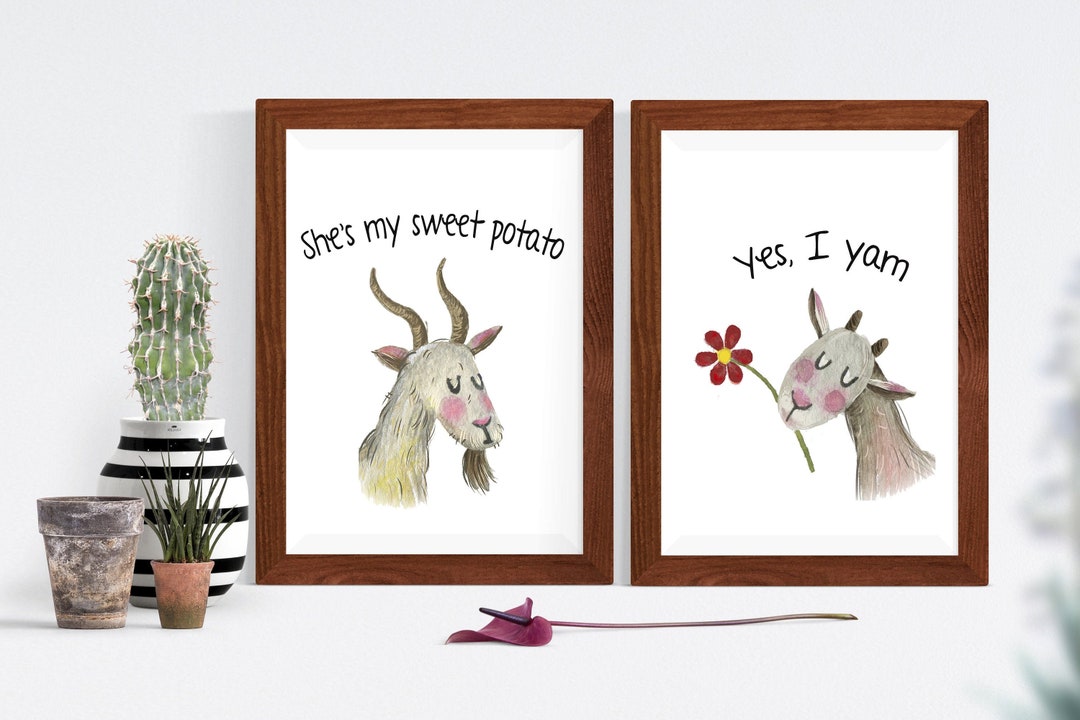 Goat Wall Art Goat Wall Decor Printable Art Goat Lovers Etsy