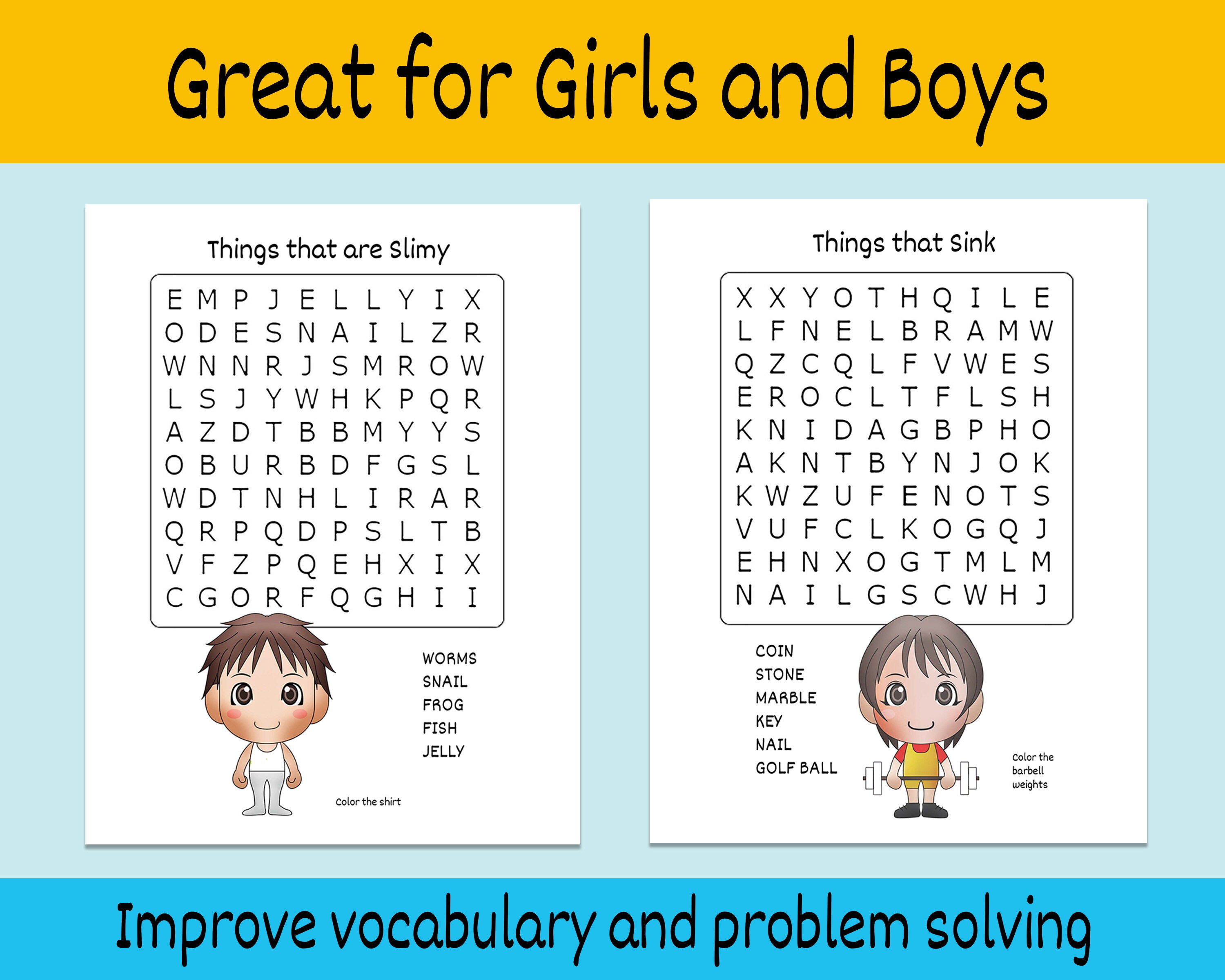 word search for kids indoor activities for kids word search etsy