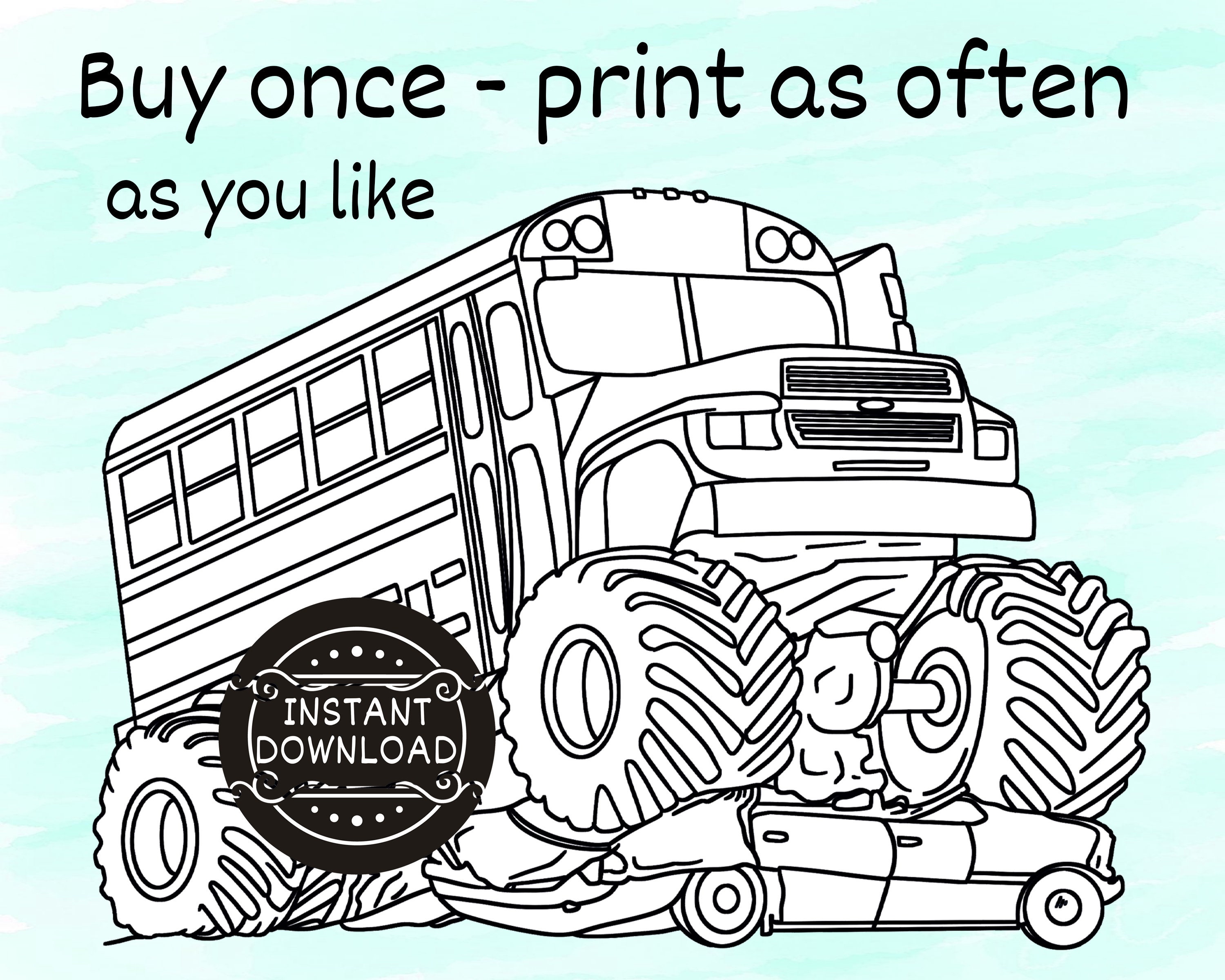 32 Monster Truck Coloring Pages (Free PDF Printables), 43% OFF