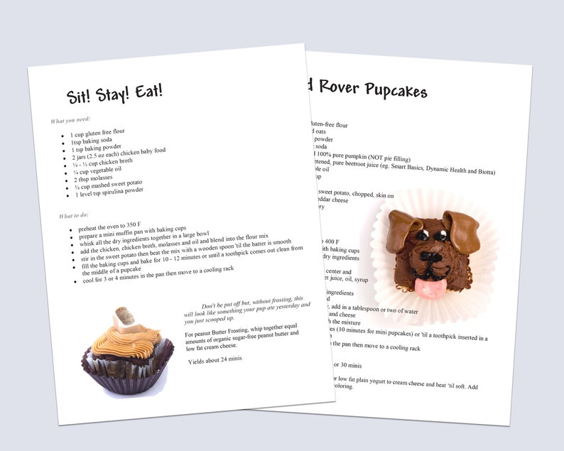 Dog Treat Recipe Book, Pupcake Recipes, Dog Treat Christmas Gift Book