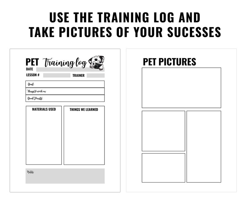Pet Planner Printable Happy Dog Planner for Dog Lovers Etsy