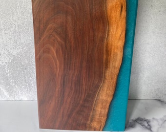 Walnut Resin Charcuterie Board, Resin Serving Board, Resin Serving Tray, Chocolate Walnut Resin Charcuterie Board