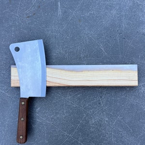 Honey Locust Wood Epoxy Knife Holder, Magnetic Knife Rack, Resin & Wood Knife Strip, Beveled Edge Knife Holder, Magnetic Wood Knife Storage
