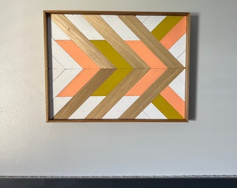Geometric Wood Wall Art, Geometric Wall Art, Wall Decor, Mosaic Wood Art, Mosaic Wall Art, Rustic Wood Art, Boho Wall Art