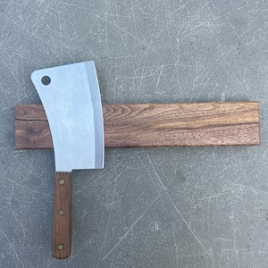 Walnut Magnetic Knife Holder, Black Walnut, Beveled Edge Knife Holder, Knife Block