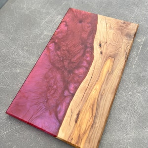 Olive Wood, Resin Charcuterie Board, Serving Board, Epoxy Cheese Board, Wood Charcuterie Board, Tray