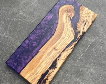 Olijfhout, Charcuteriebord van hars, Serveerplank, Epoxy Kaasplank, Houten Charcuteriebord, Dienblad
