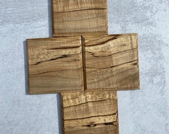 Spalted White Oak Coasters, White Oak Coasters, Wooden Coasters, Wooden Coaster Set
