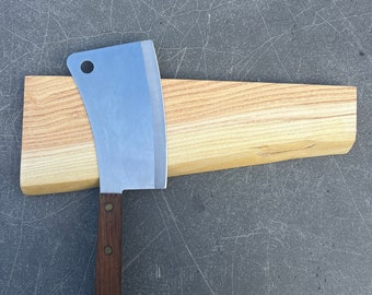 Honey Locust Magnetic Knife Holder, Black Walnut, Live Edge Knife Holder, Knife Block