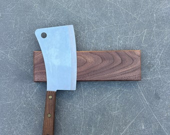 Walnut Magnetic Knife Holder, Black Walnut, Beveled Edge Knife Holder, Knife Block