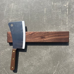 Walnut Magnetic Knife Holder, Black Walnut, Beveled Edge Knife Holder, Knife Block, Magnetic Knife Strip