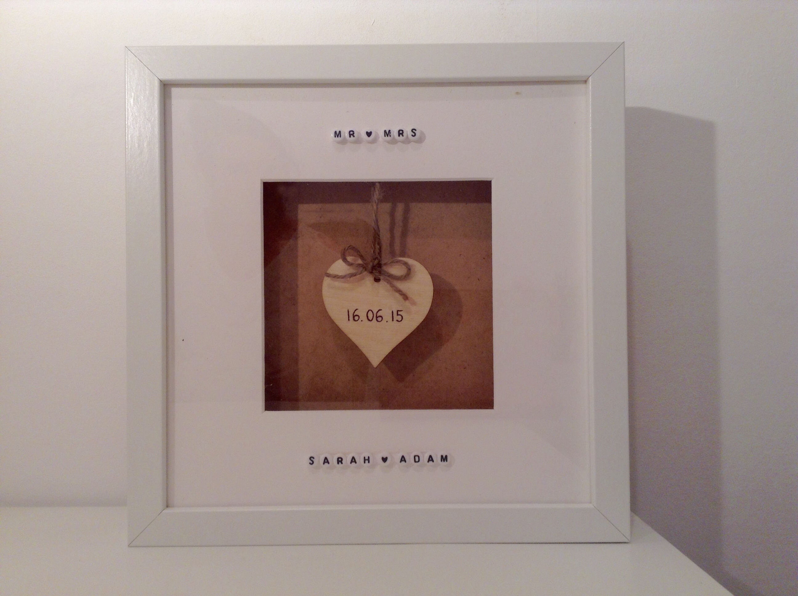 Personalised Wedding Keepsake Frame unique handmade wedding Etsy