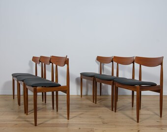 Ensemble de six chaises, conçues par I. Kofod-Larsen, G-Plan, Grande-Bretagne, années 1960.