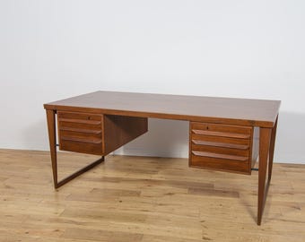 Biurko Model 70, proj. K. Kristiansen, Feldballes Møbelfabrik, Dania, lata 60.