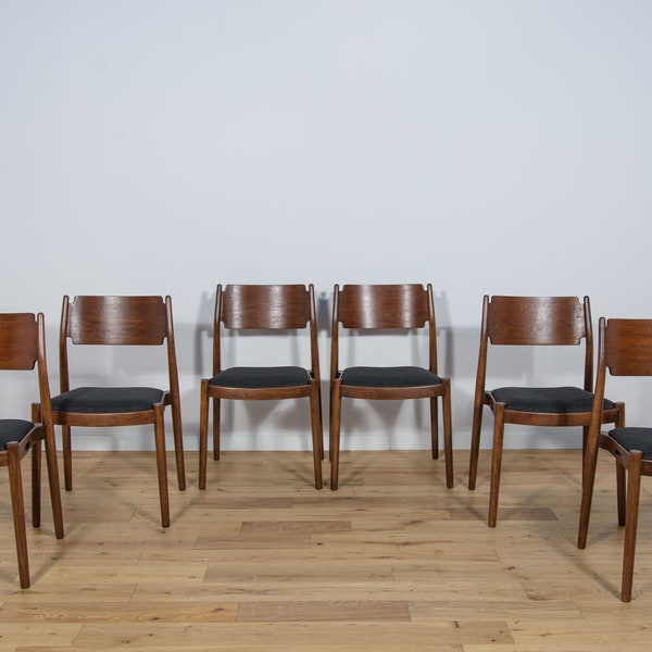 Ensemble de six chaises, Danemark, années 1960.