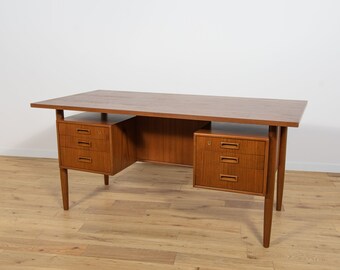 Mid Century Freestanding Teak Desk by Arne Vodder for Sibast, 1960s