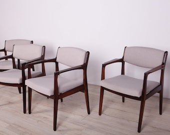 Rosewood Armchairs by Erik Buch for Ørum Møbelfabrik, 1960s, Set of 4