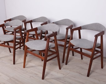 Ensemble de six fauteuils, Danemark, années 1960.