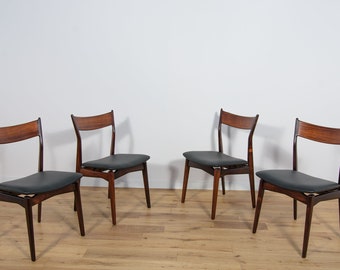 Set van vier palissander stoelen, ontworpen door H.P. Hansen, Randers Møbelfabrik, Denemarken, jaren 60