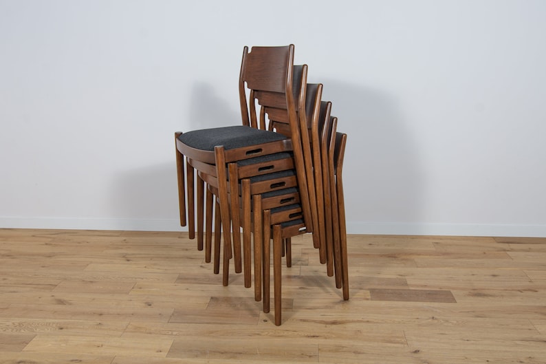 Ensemble de six chaises, Danemark, années 1960. image 5