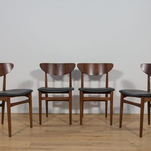 Set aus vier Stühlen, Dänemark, 1960er Jahre