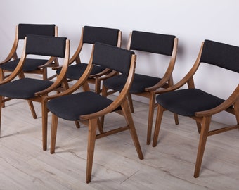 Polish Ski Jumper Chairs from Zamojska Furniture Factory, 1970s, Set of 6
