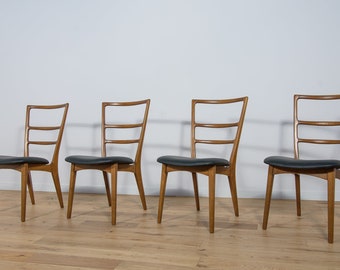 Ensemble de quatre chaises, conçues par M. Grabiński, Swarzędzka Fabryka Mebli, Pologne, années 1960