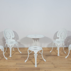 Victorian Aluminum Garden Chairs, United Knigdom, 1950s, Set of 6