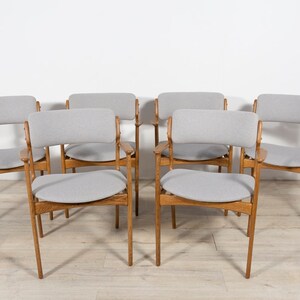 Oak Model 49 Dining Chairs by Erik Buch for Odense Maskinsnedkeri