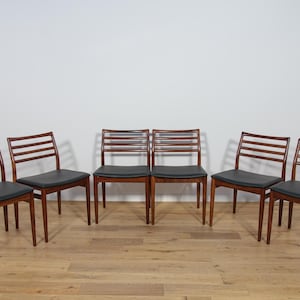 Set aus sechs Palisanderstühlen, entworfen von Erling Torvits, Sorø Stolefabrikta, Dänemark, 1960er Jahre