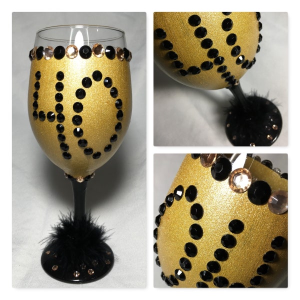Clearance Sale, Glitter Stem, Wine Glass, Clearance Item, Bling Wine Glass, On Sale, Custom Painted Glass, Discontinued Glasses, Must Go