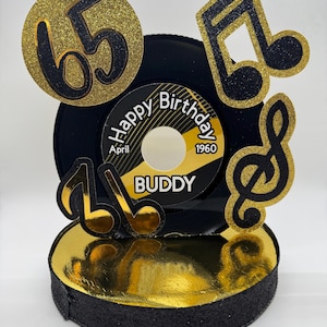 Custom 45 Vinyl Record Centerpiece: Music Party Table Decoration - Etsy