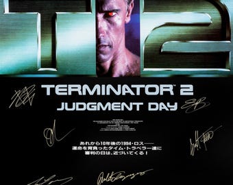 ターミネーター2 日本の直筆サイン入り映画ポスター - Etsy 日本