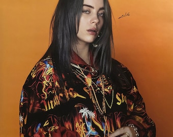 ビリー・アイリッシュの直筆サイン入りポスター - Etsy 日本