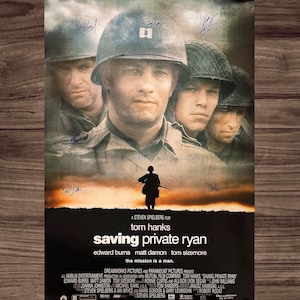 SAVING PRIVATE RYAN   hand signed Autograph  Movie Poster