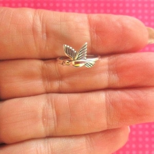 Hummingbird sterling silver toe ring/ring