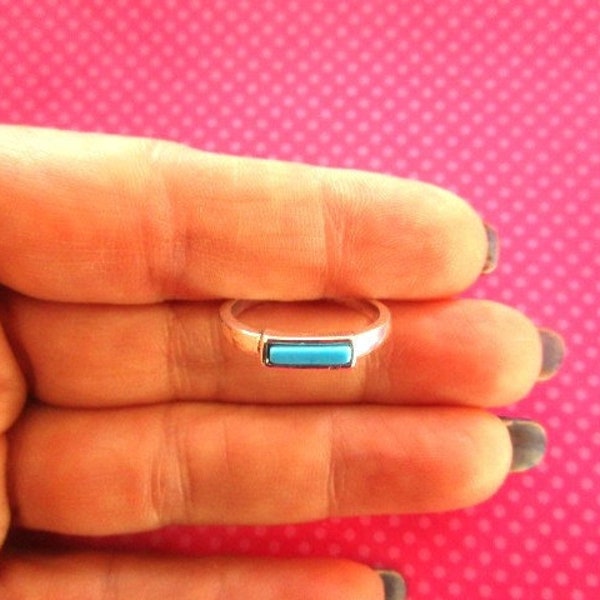 Turquoise bar ring