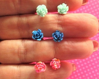 Rose cartilage earrings-PAIR