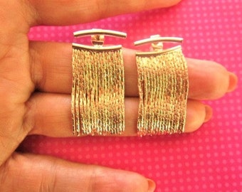 Rose gold chain bar ear jackets