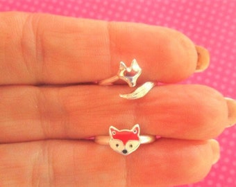 Fox sterling silver toe rings