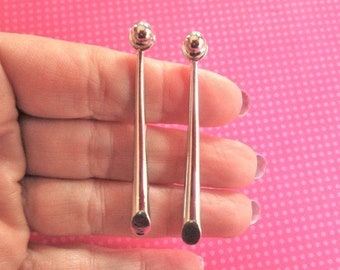 Bar horn silver ear jackets