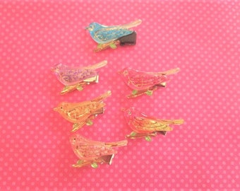 Bird little hair clip set