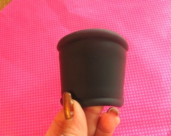 Black thick cuff bracelet